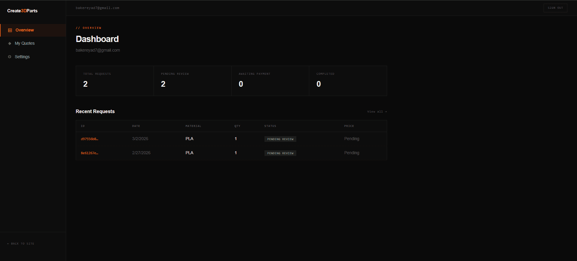 Create3DParts.com screenshot 3