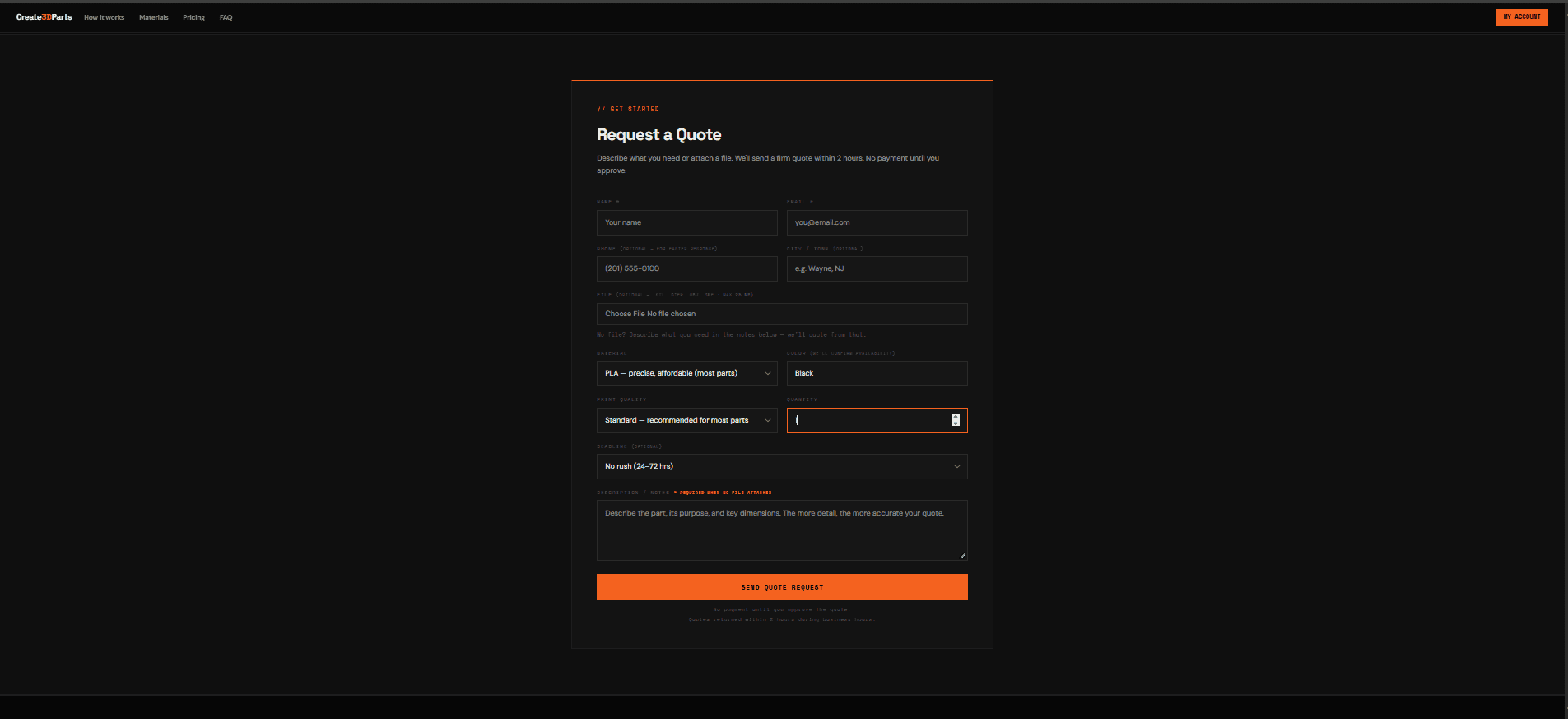 Create3DParts.com screenshot 2